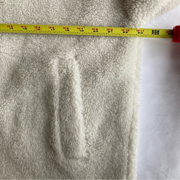 Lululemon Cinchable Fleece Zip-Up Teddy Outdoor Jacket White Opal Sz 10 LW3FBIS - Picture 8 of 11
